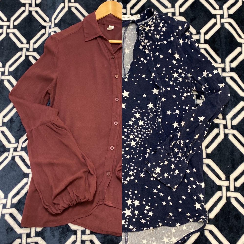 👚3x Long Sleeve Blouses office curated bundle